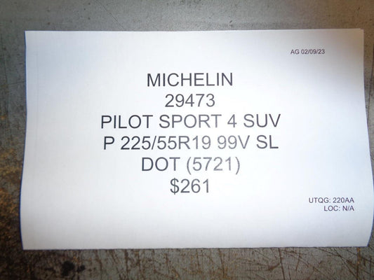 1 MICHELIN PILOT SPORT 4 SUV P 225 55 19 99V SL TIRE 29473 BQ1