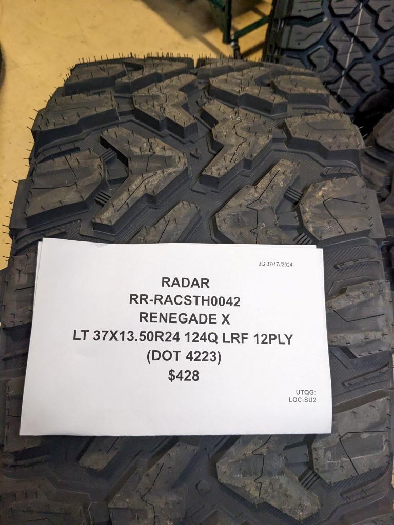 RADAR RENEGADE X LT 37 13.50 24 124Q LRF 12PLY MUS TERRAIN TIRE RACSTH0042 CQ3