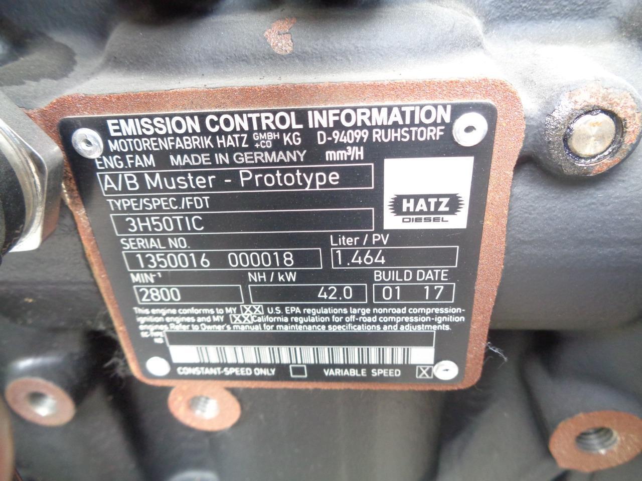 HATZ OPEN POWER UNIT 25-56hp 4 STROKE 3 CYLINDER DIESEL ENGINE 3H50TIC (B) BAY3