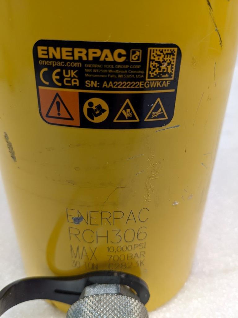 ENERPAC RCH306 HOLL-O-CYLINDER PLUNGER SINGLE-ACTING HYDRAULIC CYLINDER NEW H2
