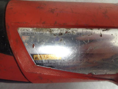 MILWAUKEE 13 AMP 5" SMALL ANGLE GRINDER LOCK ON SLIDE 6117-33D USED R22