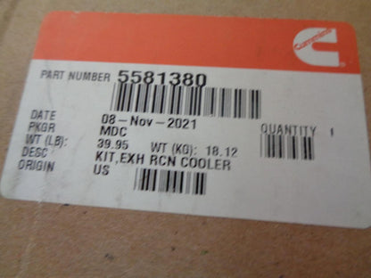 CUMMINS EXHAUST RECIRCULATION COOLER 5581380 NEW R14