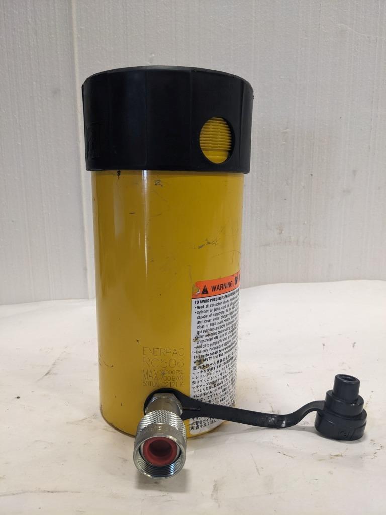 ENERPAC HYDRULIC RAM: SINGLE ACTING 50 TON NOMINAL CAPACITY RC506 BSRG5
