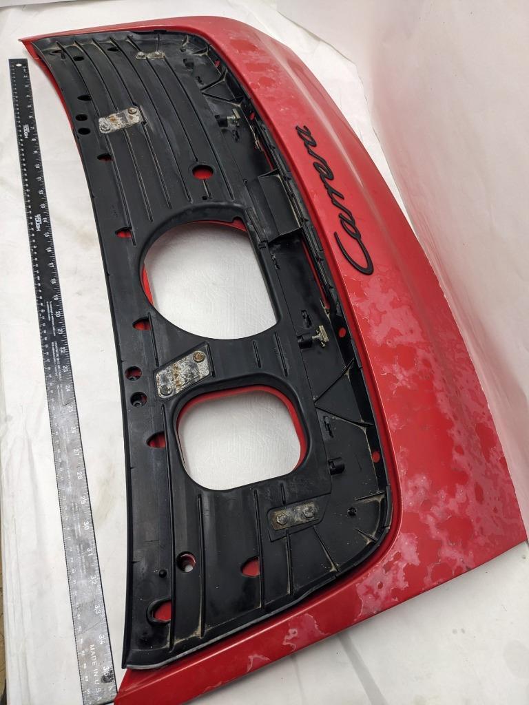 PORSCHE REAR TRUNK LID RED W/ GRILLE & LOWER BRACKET FOR 94 996 CARRERA USED R22