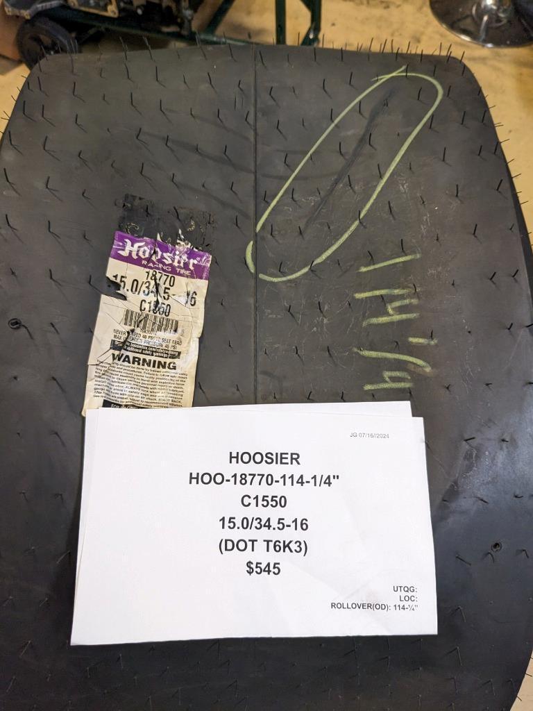 HOOSIER C1550 15.0 34.5 16 DRAG SLICK RACING TIRE 18770-114-1/4" CQ3