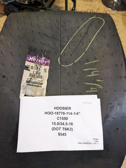 HOOSIER C1550 15.0 34.5 16 DRAG SLICK RACING TIRE 18770-114-1/4" CQ3
