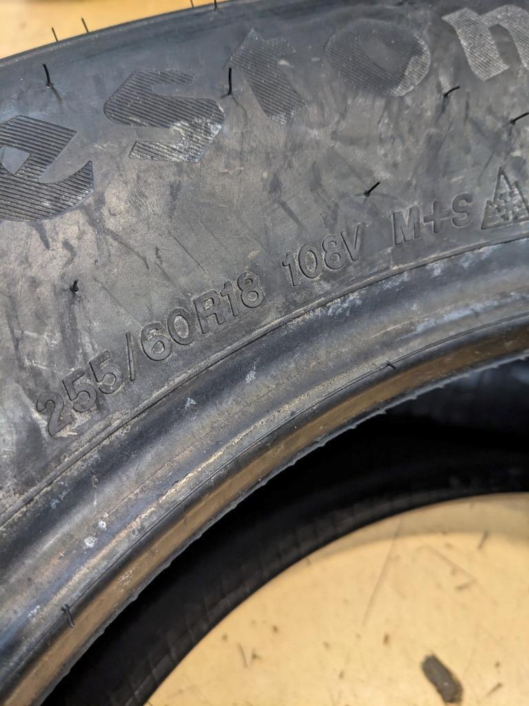 FIRESTONE FIREHAWK PURSUIT AWT  P 255 60 18 108V SL TIRE 011894 CQ1