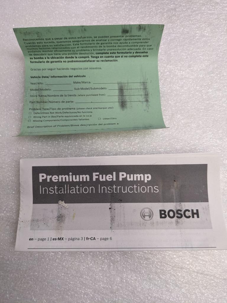 BOSCH 69593 PREMIUM ELECTRIC FUEL PUMP 12V FOR 97-98 VOLVO S90 NEW R13