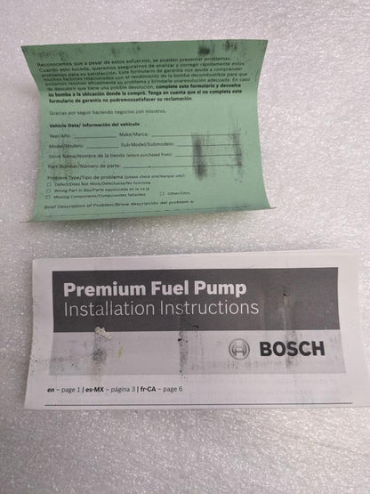 BOSCH 69593 PREMIUM ELECTRIC FUEL PUMP 12V FOR 97-98 VOLVO S90 NEW R13