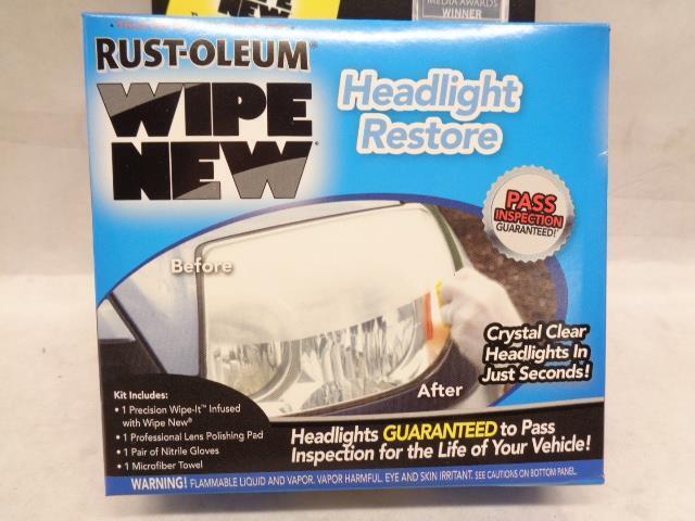 NEW PACK OF 6 RUST-OLEUM WIPE NEW HEADLIGHT RESTORE CLOTH & KIT R28