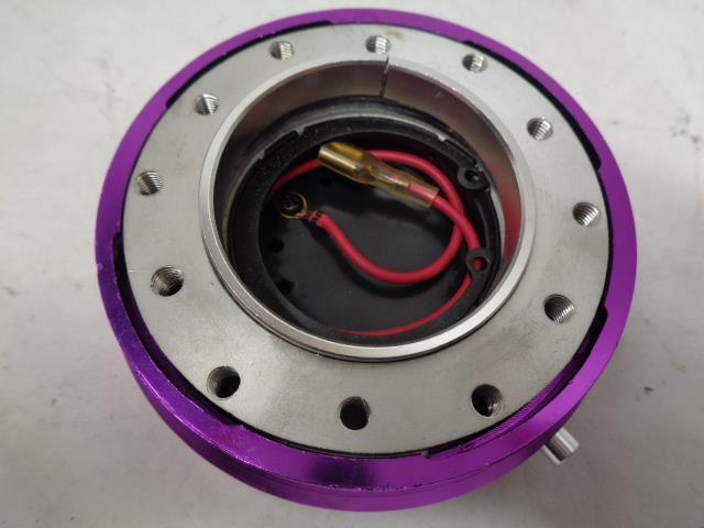 AJP SLIM QUICK RELEASE RACING STEERING WHEEL ADAPTER HUB KIT PURPLE QR-003PR R16