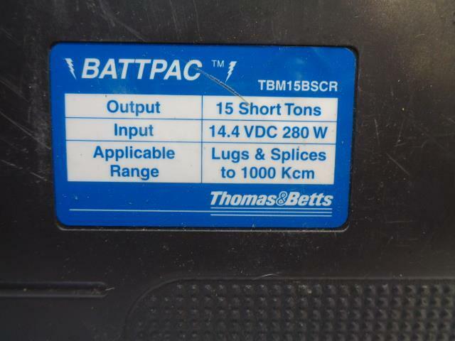 THOMAS & BETTS BATTERY OPERATED HYDRAULIC CRIMPING TOOL W/ 2 BATT. TBM15BSCR SR