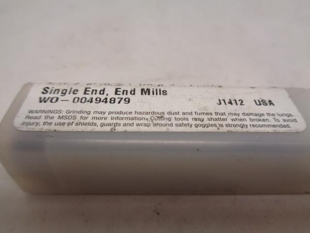 NEW BASSETT 9/16X9X16 1 1/4  3-1/2 FLUTE SINGLE END END MILLS B52047MSE-2 R22T2