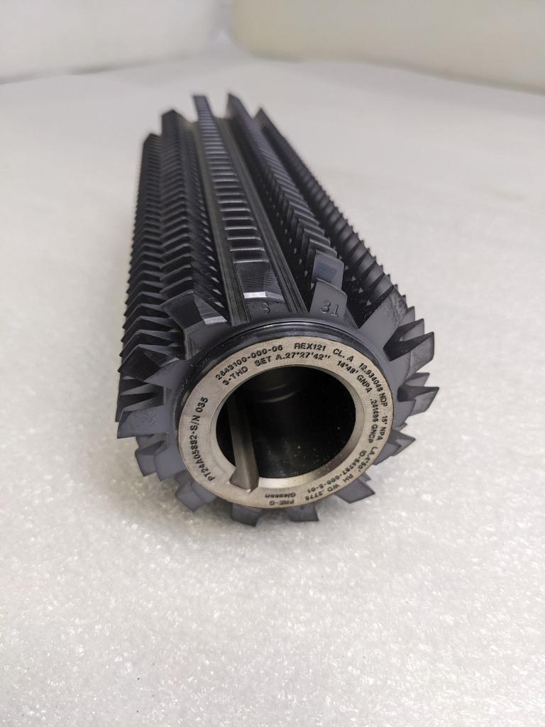 GLEASON ID-54797-000-5 BORE-TYPE HOB CARBIDE 3" DIA 8.25" OAL NEW R22