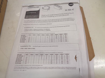 PHILIPS RECESSED LIGHTOLIER C6L48840MZ10U IS-C4L-C6L 0-10V DOWNLIGHTING R28