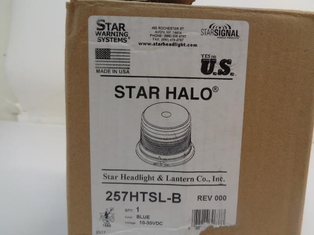 NEW STAR WARNING SYSTEMS STAR HALO BLUE WARNING LIGHT 257HTSL-B SR