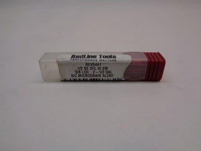 REDLINE TOOLS REV5441 1/2" CARBIDE SQUARE 5 FLUTE END MILL R22T8