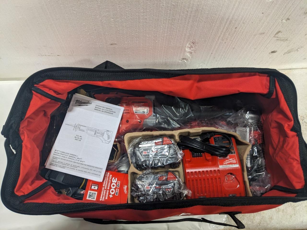 MILWAUKEE M18 CORDLESS LITHIUM-ION 4-TOOL COMBO KIT 2696-24 BSR35