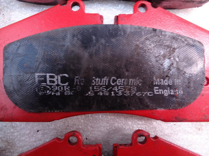 EBC RED STUFF CERAMIC FULL BRAKE PAD 8 PC SET FOR PORSCHE 928 48133767C R24T6