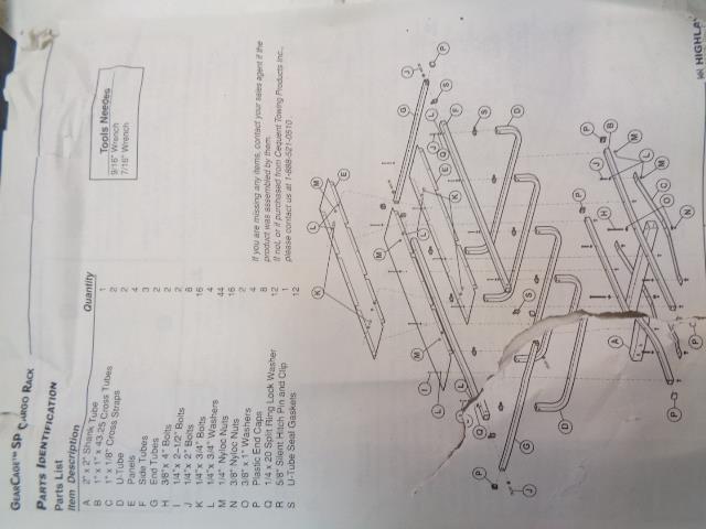 HIGHLAND GROUP IND. 5800200 GEARCAGE SP SYSTEM CARGO CAGE FOR 2" HITCH NEW R19