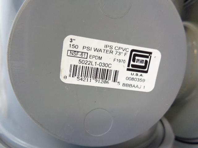 NEW SPEARS PLASTIC 3" T PIPE FITTING 5022L1-030C HORIZONTAL SOCKET R32