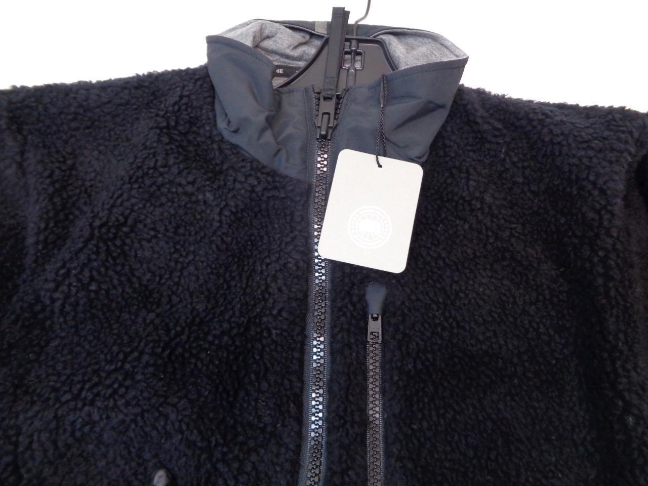 CANADA GOOSE MEN'S SIZE S BLACK KELOWNA KIND FLEECE JACKET 7017M1 SR