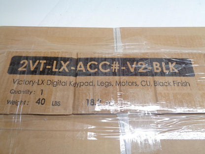 ESI ERGO VICTORY SERIES 2-LEG ELECTRIC TABLE BASE BLACK 2VT-LX-C36-24-BLK R28