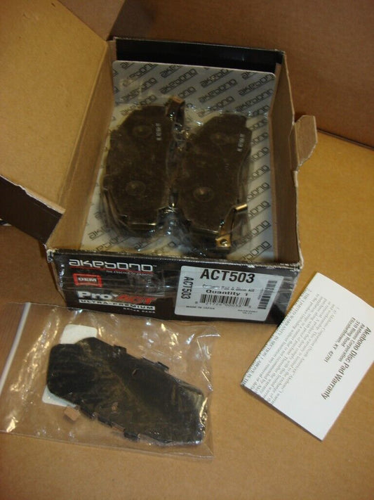 BRAND NEW AKEBONO PRO ACT FRONT DISC BRAKES PADS 91-05 ACURA NSX ACT503 R5TB