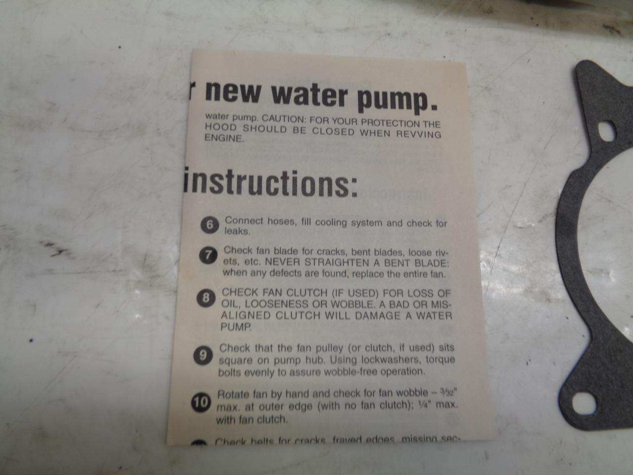 NEW PRESTONE GMB FORD/MERCURY WATER PUMP 125-1990 CP4107 R12 TB