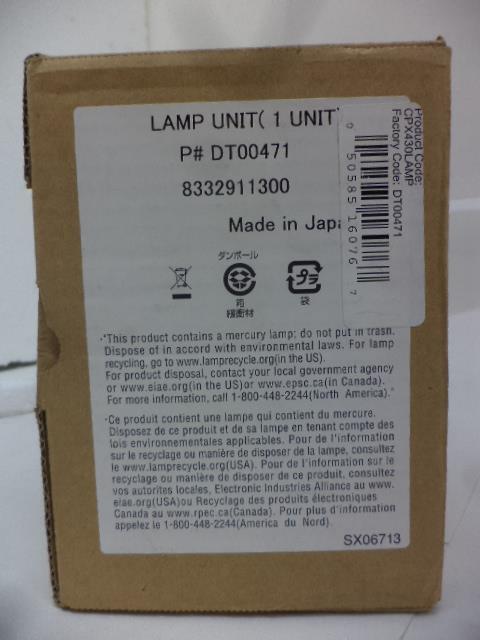 1 NEW GENUINE HITACHI PROJECTOR LAMP W/ HOUSING DT00471 FOR CP-S420 R28