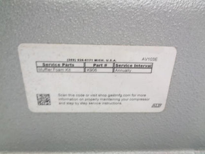 GAST R4P315A REGENERATIVE BLOWER WITH BALDOR J710E INDUSTRIAL MOTOR NEW J1