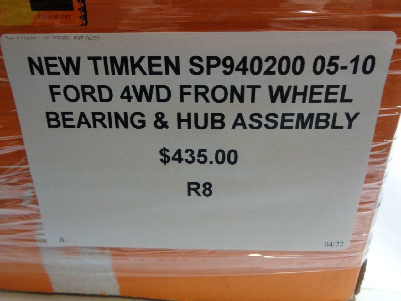NEW TIMKEN SP940200 05-10 FORD 4WD FRONT WHEEL BEARING & HUB ASSEMBLY R8