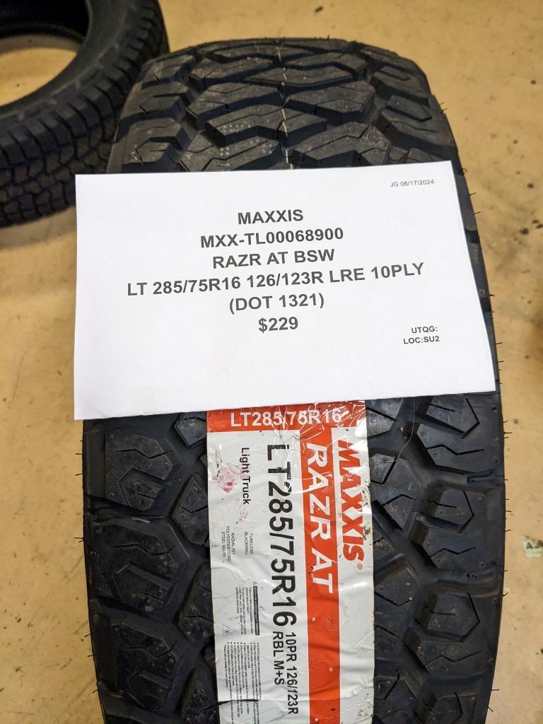 MAXXIS RAZR A/T BSW LT 285 75 16 126/123R LRE 10PLY TIRE TL00068900 CQ3