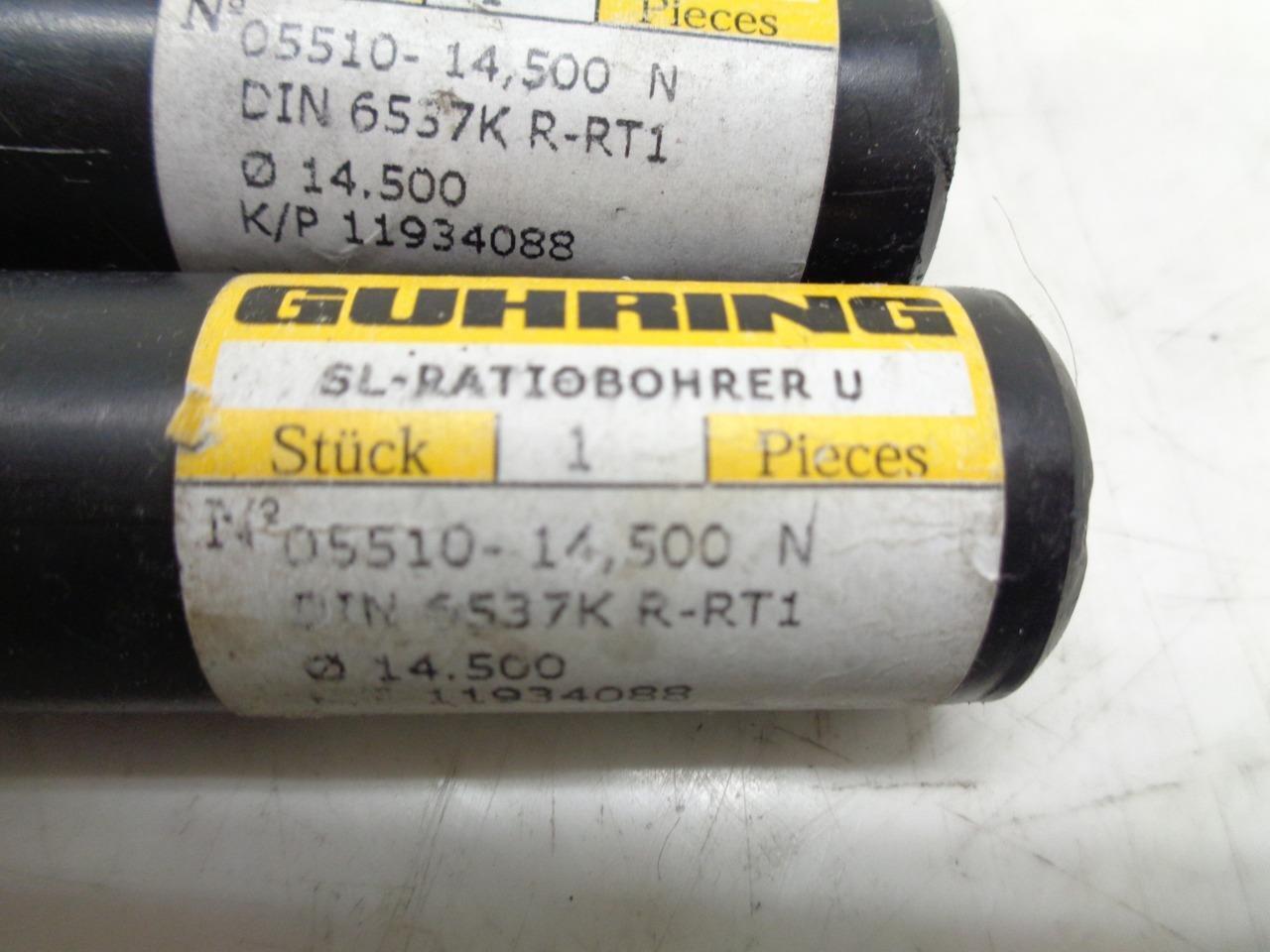 NEW 3 PACK GUHRING 11934088 CARBIDE END MILLS 1/2"x2-1/2" 2 FLUTE R22T6