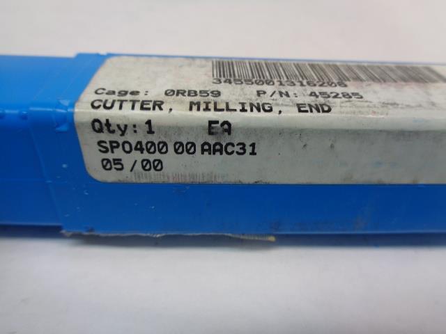 NIAGARA CUTTER MILL D400 7/8 DIAM. 7/8 SHANK HSS-GENERAL PURPOSE 45285 R22T6BA