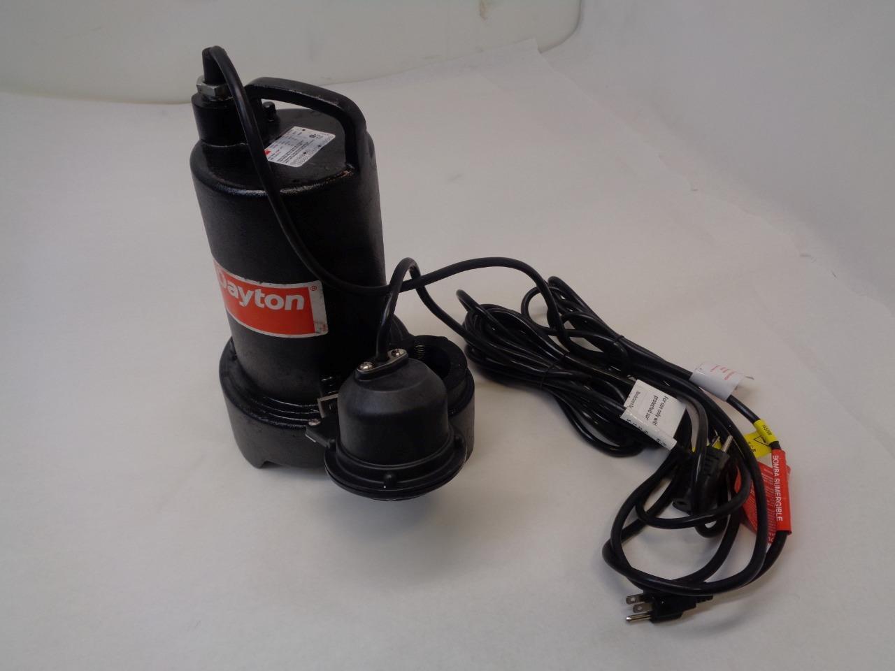 DAYTON 3BB80 3/4HP 1/1/2" F 3450RPM 120V SUBMERSIBLE SUMP PUMP NEW J2