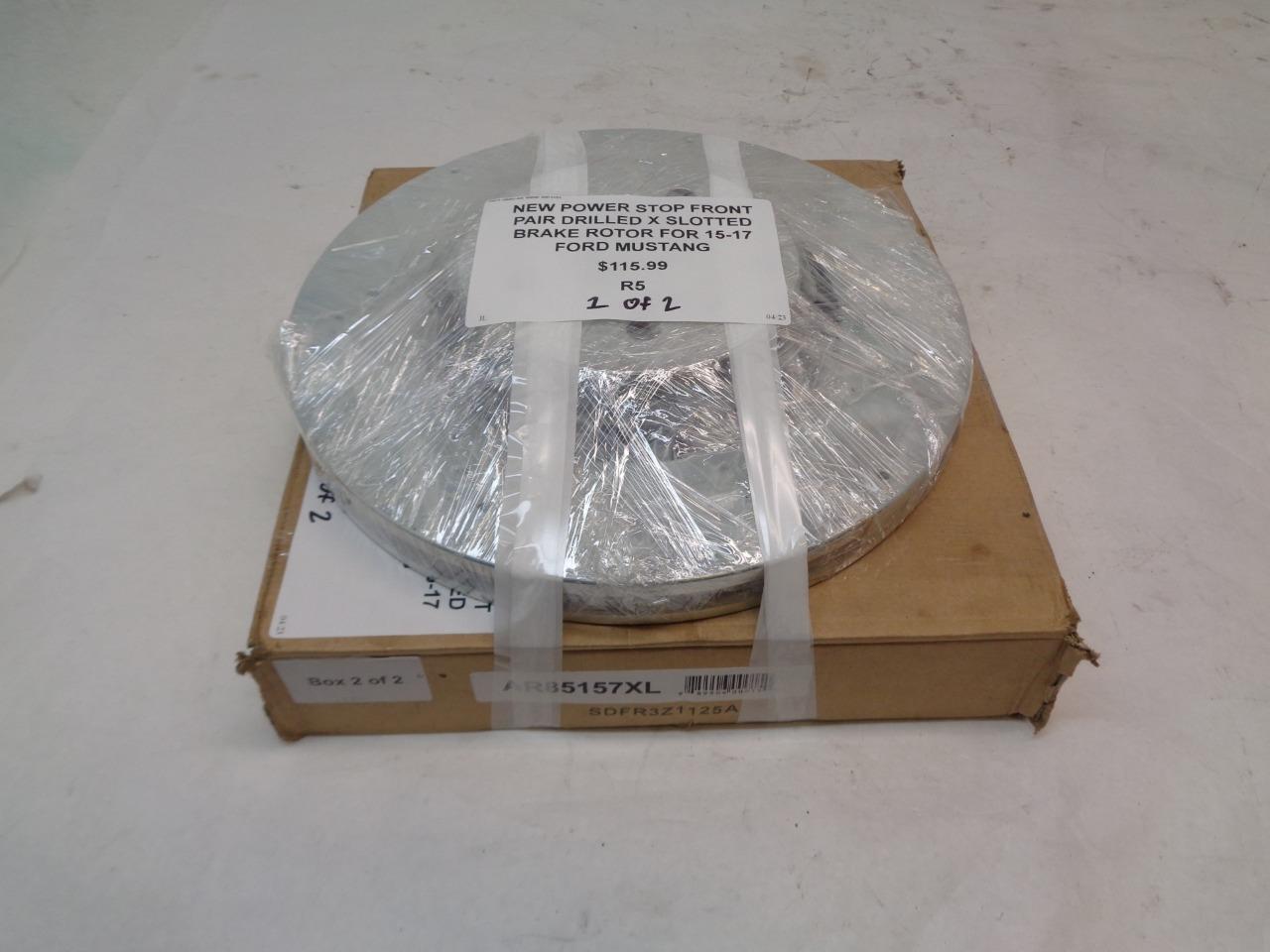 POWER STOP FRONT PAIR DRILLED & SLOTTED BRAKE ROTOR FITS 15-17 FORD MUSTANG R5