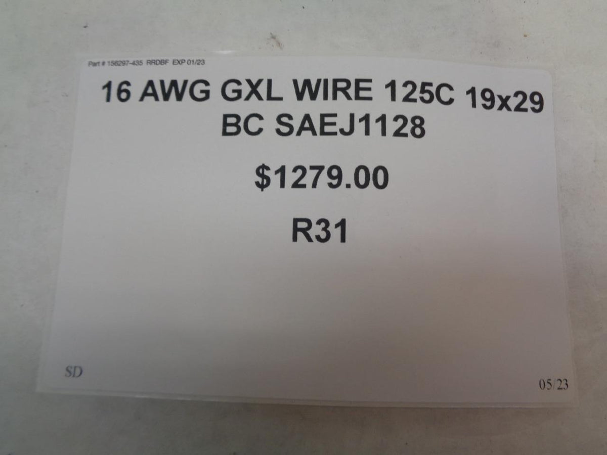 5000FT. WIRE 16 AWG GXL 125C 19x29 BC SAEJ1128 R31