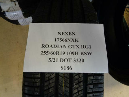 4 NEW NEXEN ROADIAN GTX RG1 P 255 60 19 109H SL ALL SEASON TIRE 17566NXK