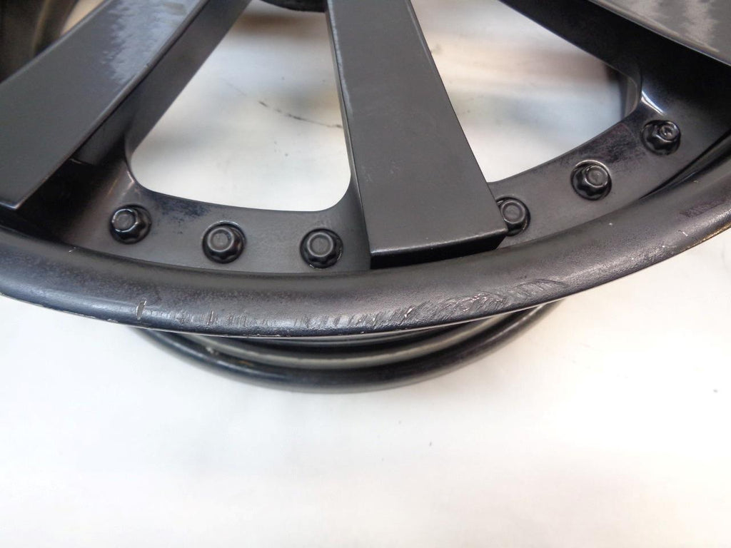 USED PAIR FORGIATO CONCAVO 20x10 5x120 ET42 BLACK 3 PIECE WHEELS WR