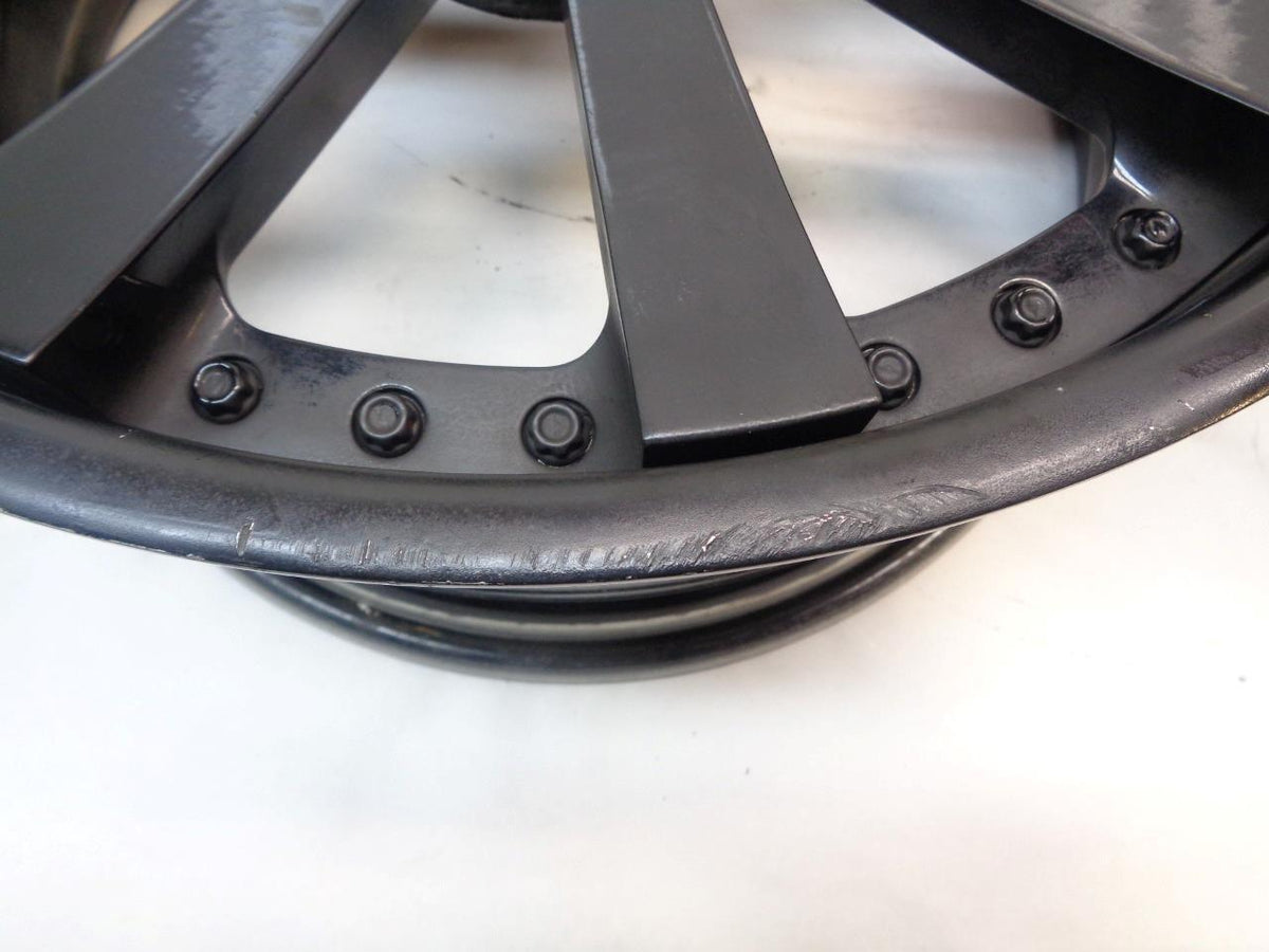 USED PAIR FORGIATO CONCAVO 20x10 5x120 ET42 BLACK 3 PIECE WHEELS WR