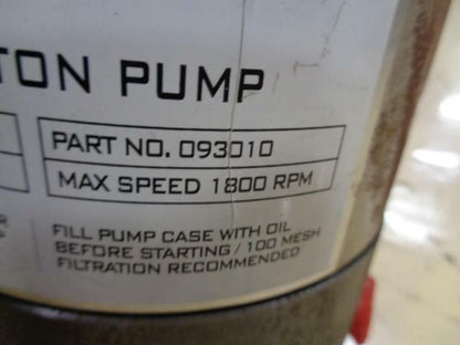 Granite Fluid Power Axial Piston Pump 10000 PSI Continuous PF12010P0S11V BSIG1