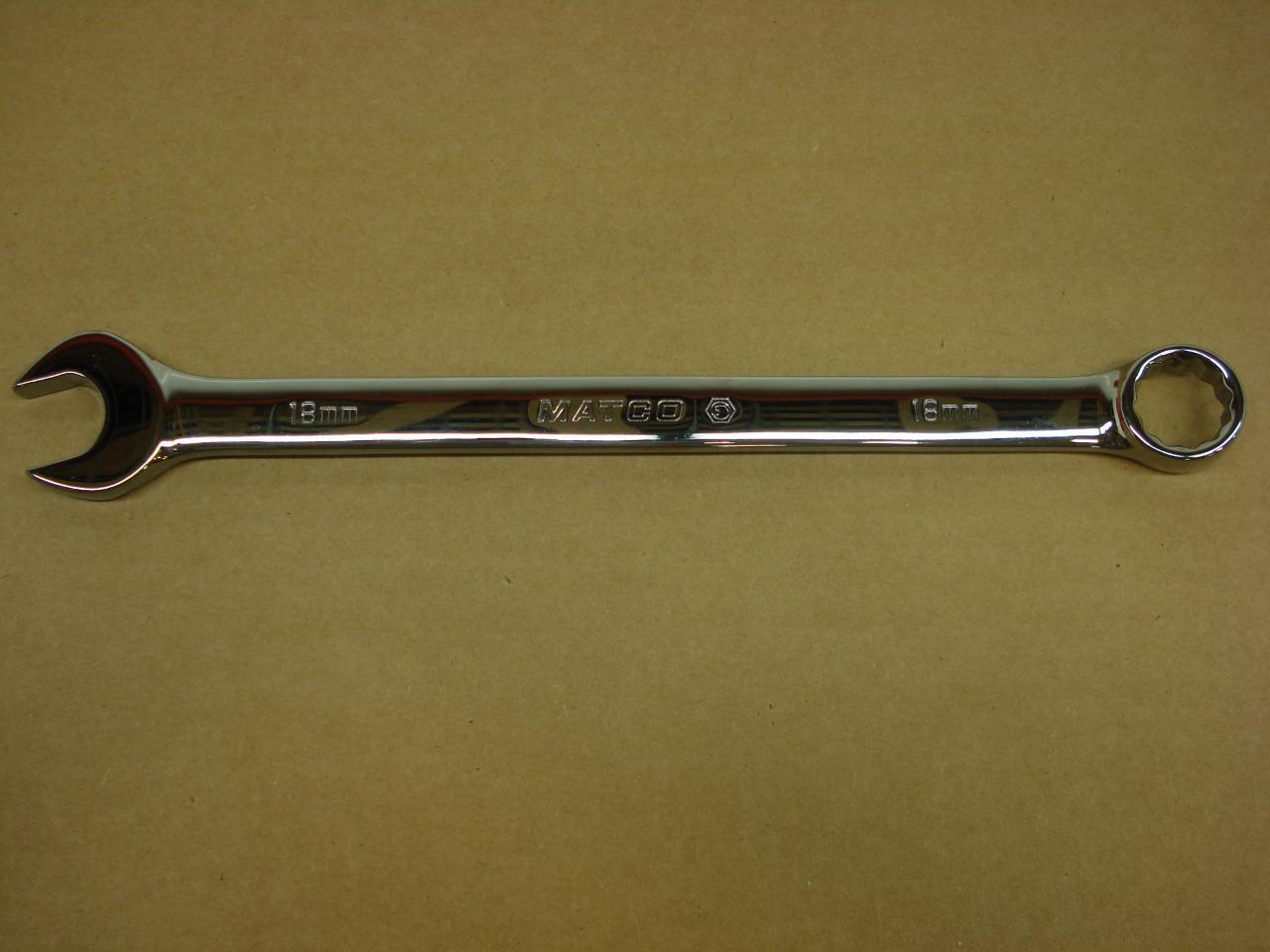 MATCO TOOLS 18MM 12PT LARGE COMBINATION WRENCH MCL18M2X CHROME POLISH R22T4