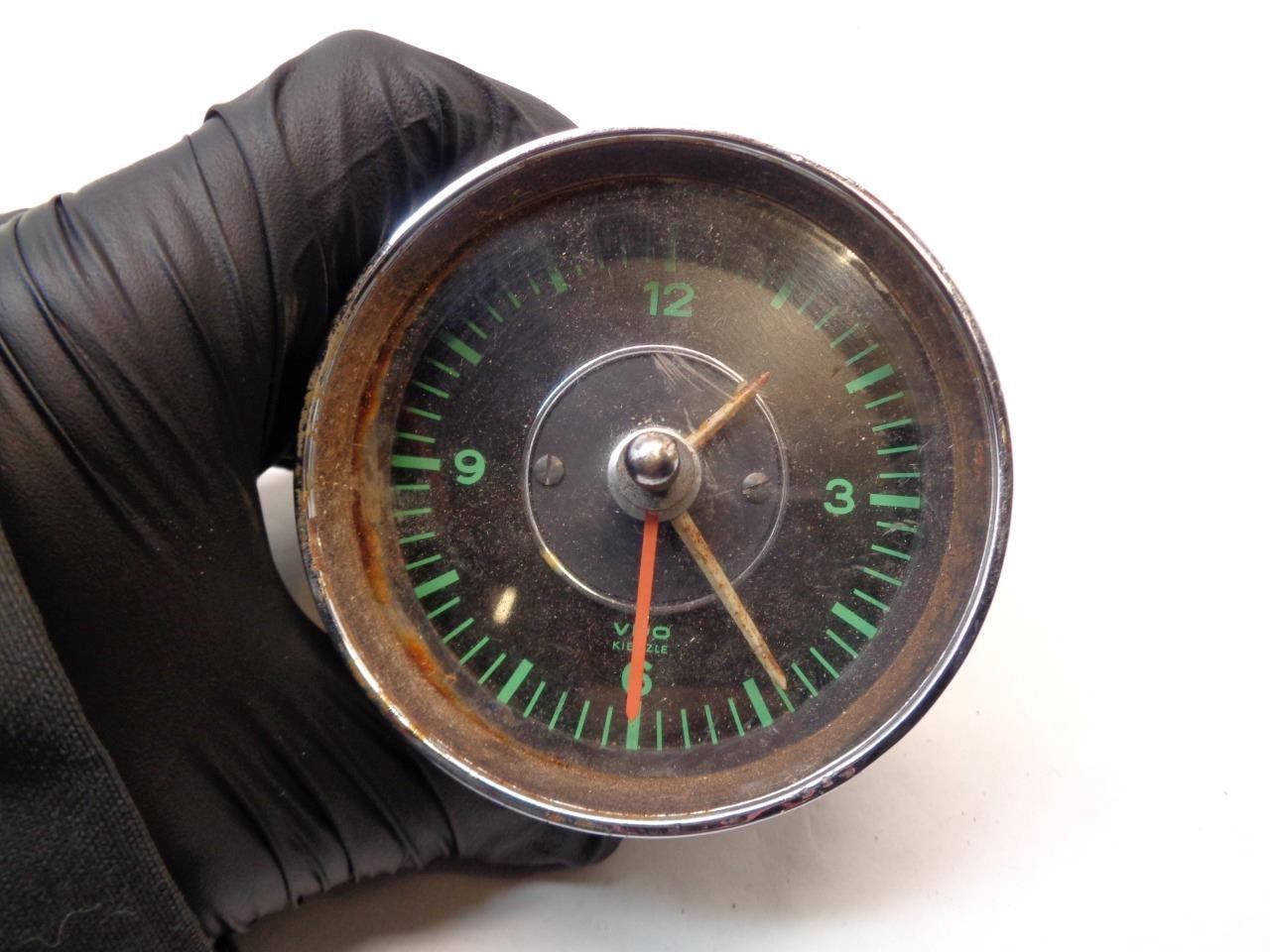 GENUINE PORSCHE 65-69 912 VDO GREEN 80MM CLOCK 90174170201 R23TE