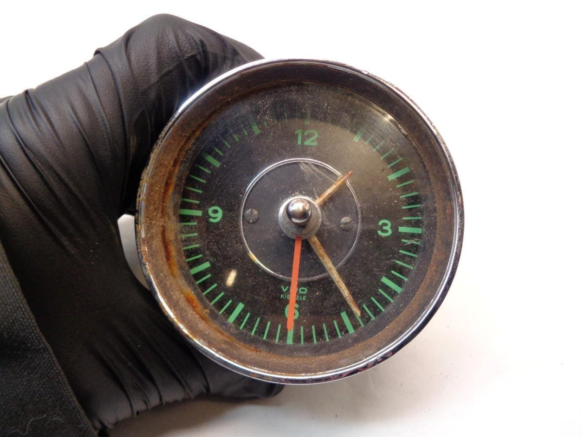 GENUINE PORSCHE 65-69 912 VDO GREEN 80MM CLOCK 90174170201 R23TE
