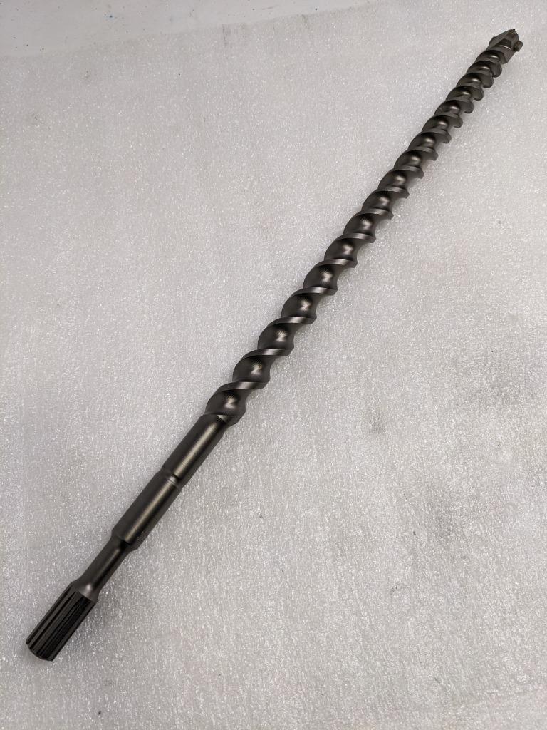 UNBRANDED 1" X 23" CARBIDE-TIPPED DRILL BIT 4-CUTTER 12-SPLINE SHAFT NEW D0