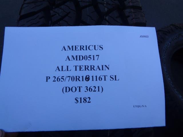 AMERICUS ALL TERRAIN P 265 70 18 116T SL TIRE AMD0517 CQ1