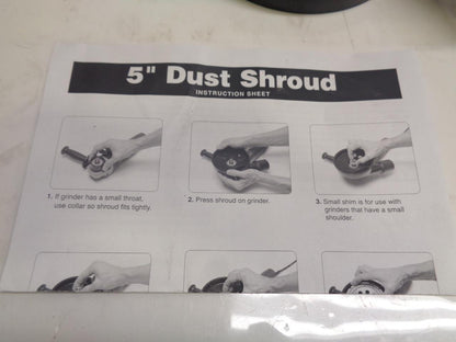 NEW ERMATOR 5" DUST SHROUD FOR HAND GRINDERS MFG#591267201 R22