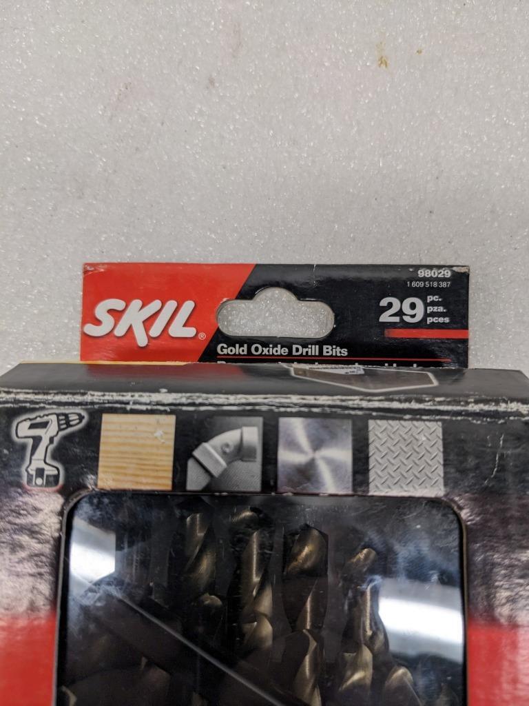 SKIL 98029 GOLD OXIDE DRILL BIT SET 29PC MAX 1500RPM MISSING DRILL BIT NEW R22