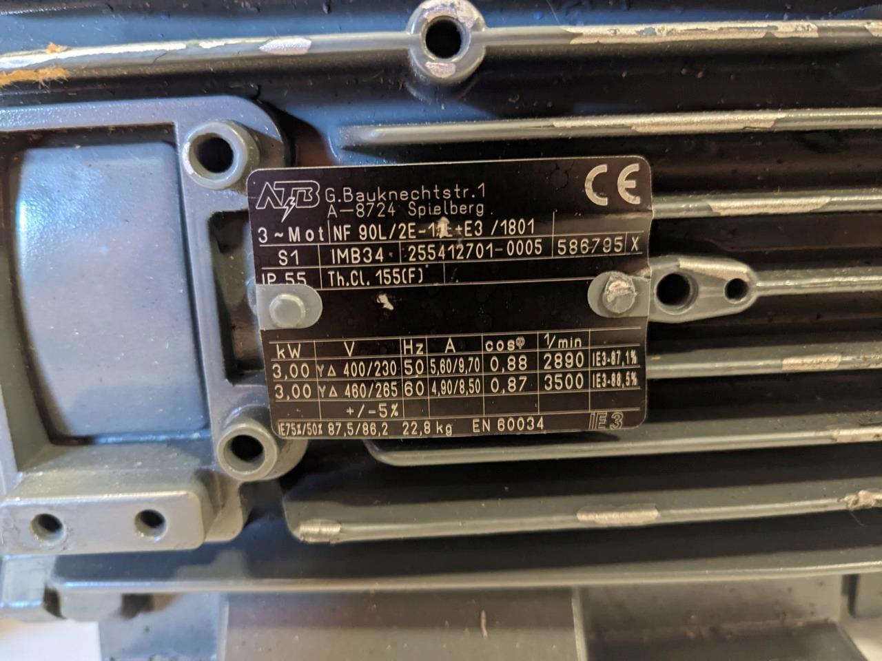 ATB MOTORS GEAR MOTOR 3 PHASE 2/4 POLE 460/266V .33/.57A AC 3 PH-MTR BSRG4